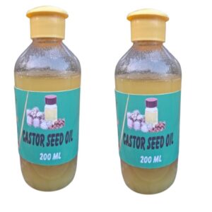Pure Castor Seed Oil – Pack of 2 (200 ml Each) | Cold Pressed | 100% Natural | Hair & Skin Care Oil | ANU’S Herbals