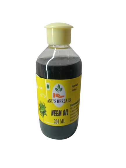 100% Organic Neem Oil – Anu’s Herbals | Cold Pressed | For Hair, Skin & Plants – 200ml